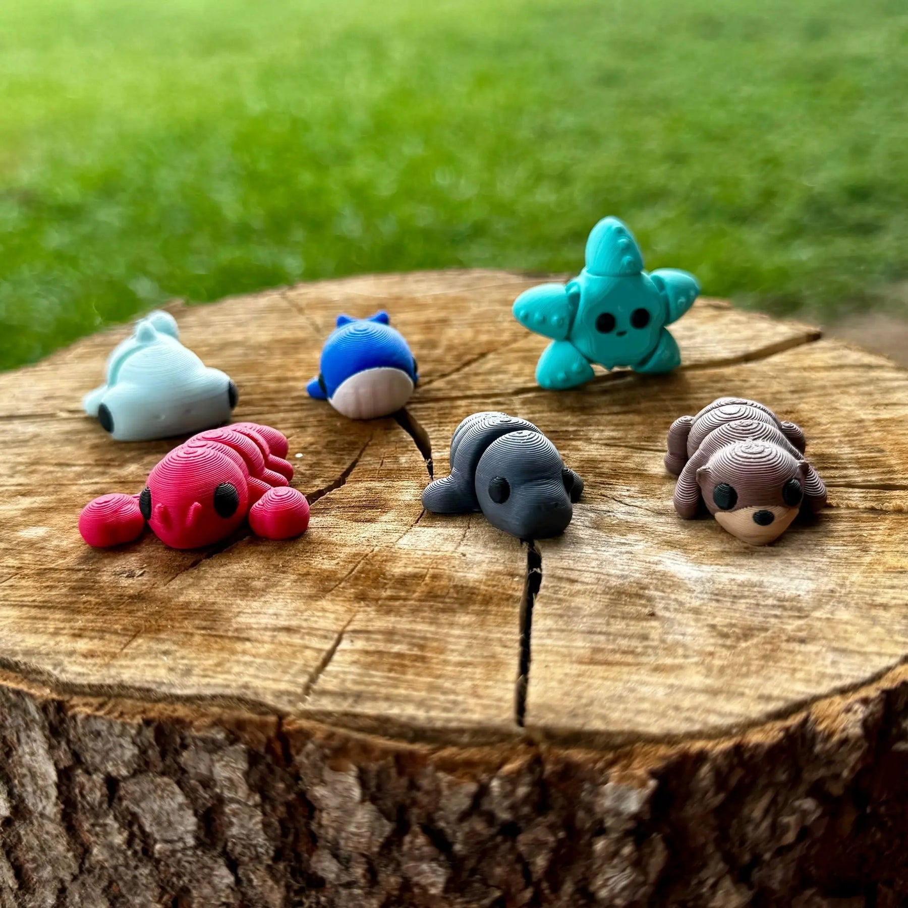 Aquatic Adventures Part 2 Mini Fidget Bundle | 3D Printed Ocean Toys by Mushroom Lady Co, paper gift detail photo 2