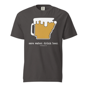 Arkansas Beer Mug Tee - Save Water. Drink Beer. - COMFORT COLORS BRAND TEE Drink Beer Gear