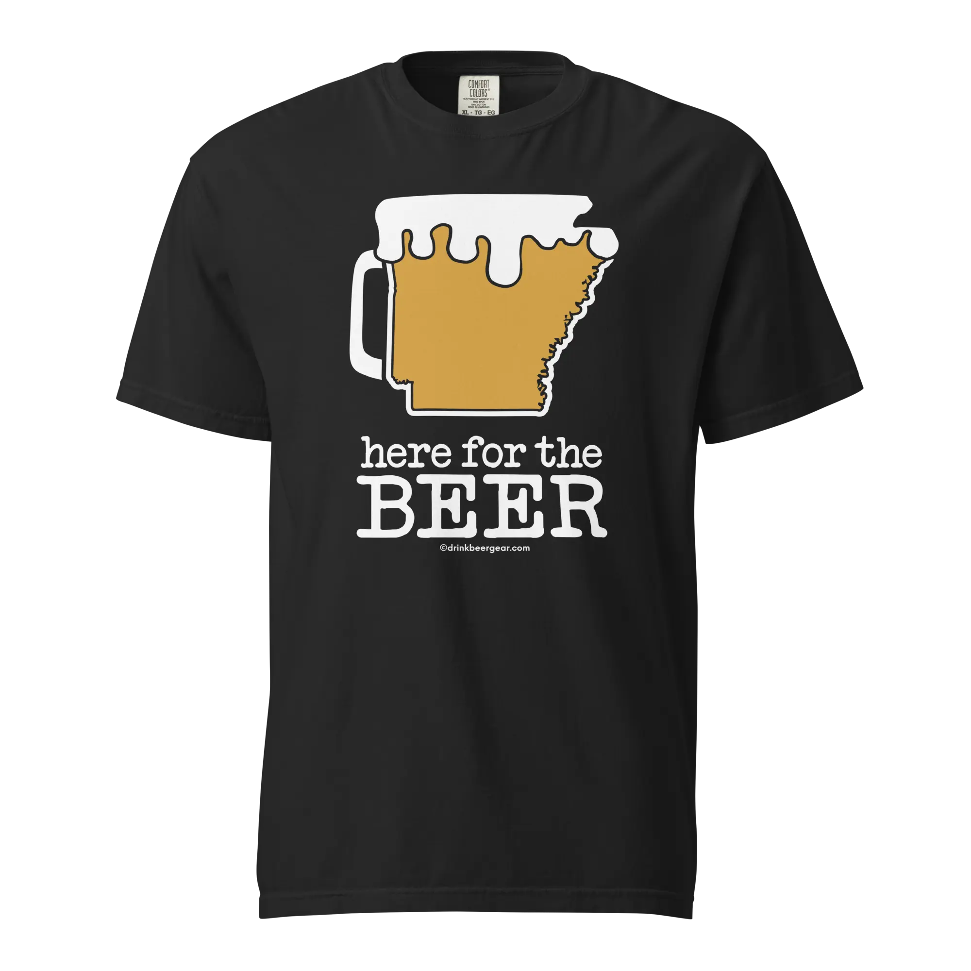 Arkansas Beer Mug Tee – Here For The Beer. - COMFORT COLORS BRAND TEE Drink Beer Gear