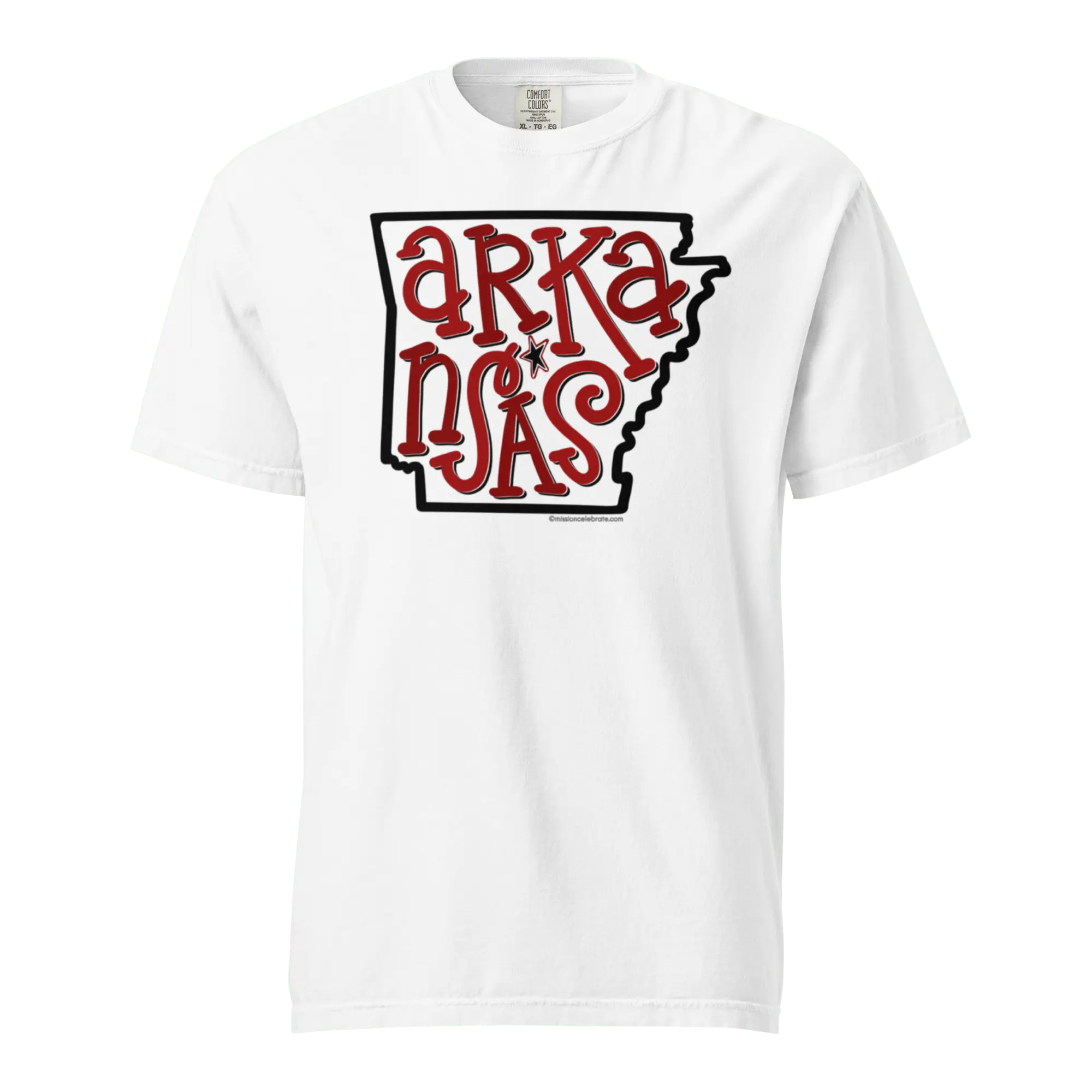 Arkansas T-Shirt: State Pride Tee - Bouncy Letter Design by Main Street Collective