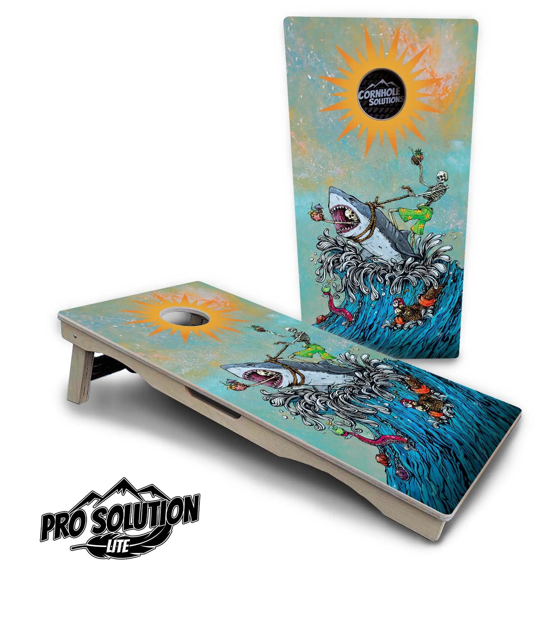 Artist Series Cornhole Boards - Pro Solution Lite Series by Cornhole Solutions, custom cornhole board main product photo