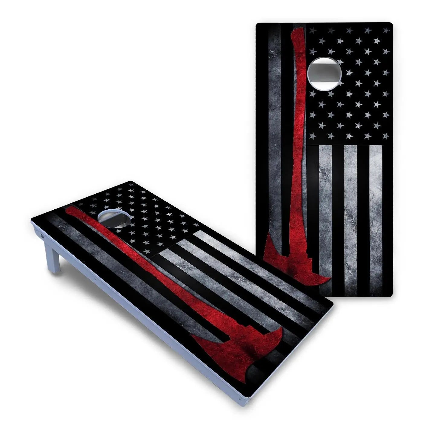 Axe Flag Cornhole Boards - All Weather Series by Cornhole Solutions, custom cornhole board detail photo 2