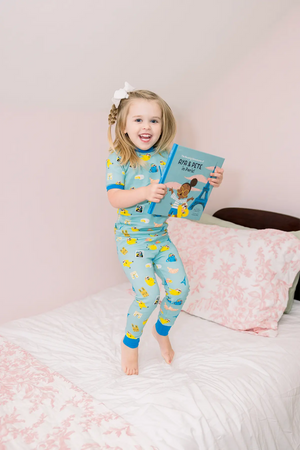 Aya & Pete in Paris Organic Cotton Kids Pajamas & Book Set Nola Tawk