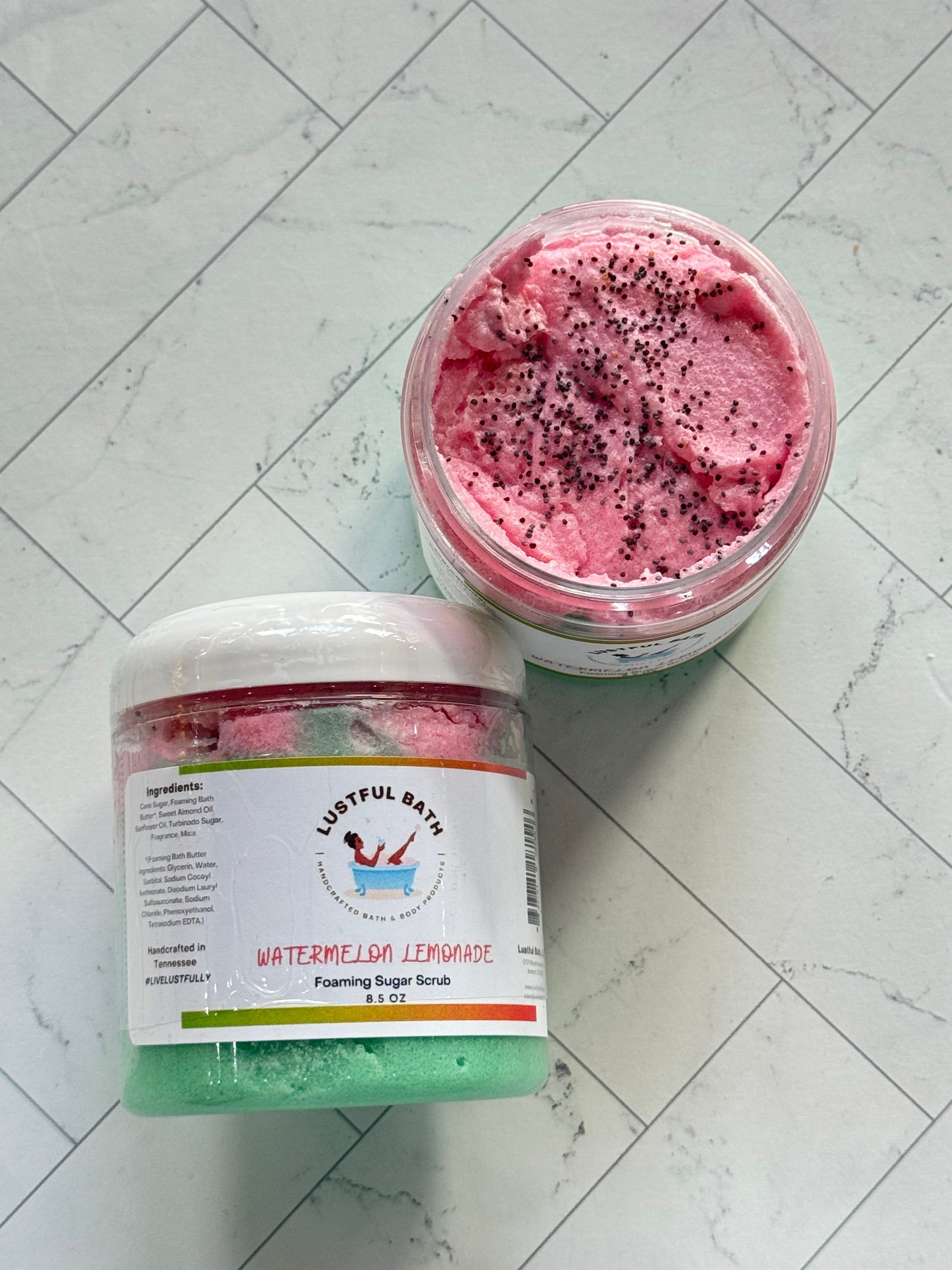Foaming Sugar Scrub by Lustful Bath, LLC, Southern food gift detail photo 16
