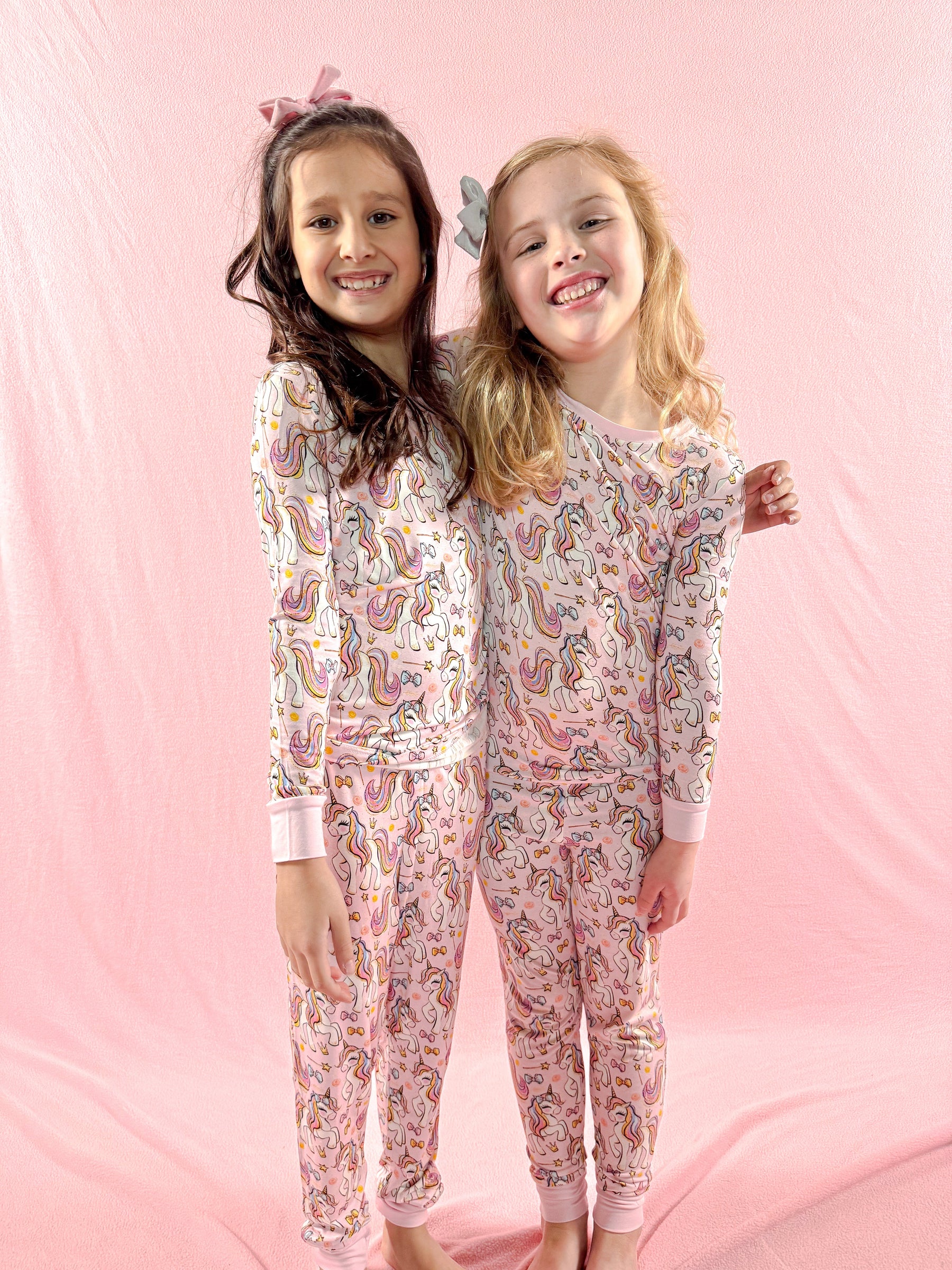 Pink Unicorn | Two-Piece Bamboo Pajama Set by Boosh Baby image 10