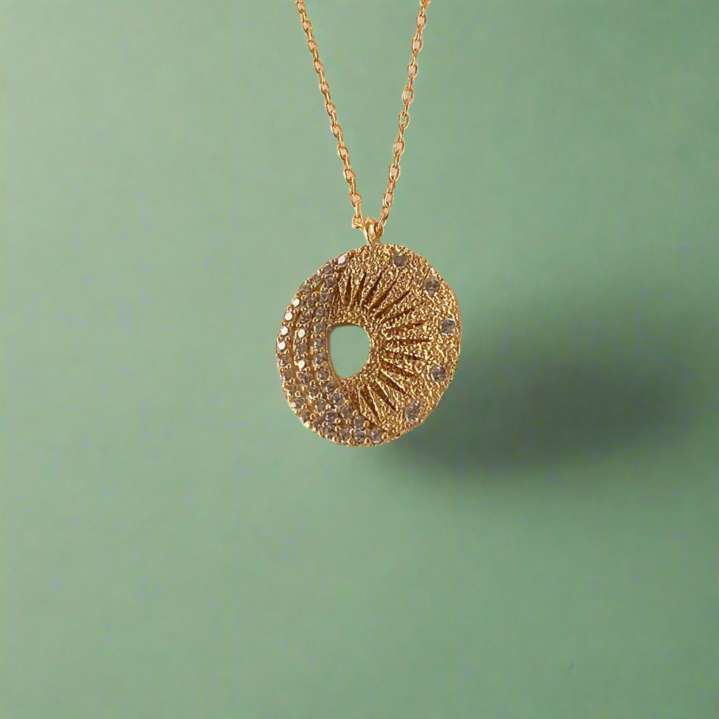 Celestial Coin Necklace | Gold Vermeil by Ke Bella, additional product image 6