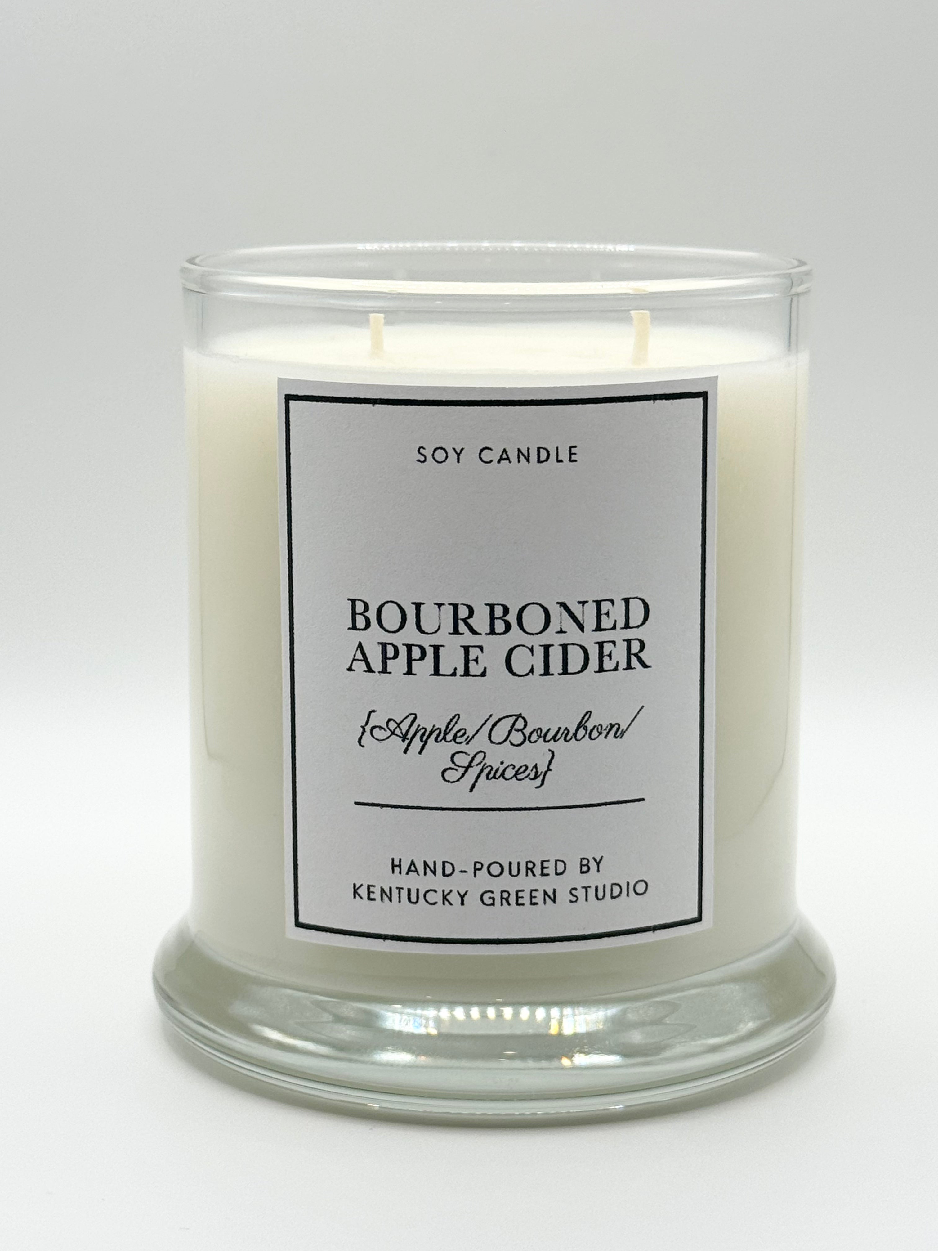 Bourboned Apple Cider Soy Candle by Kentucky Green Studio, scented candle main product photo