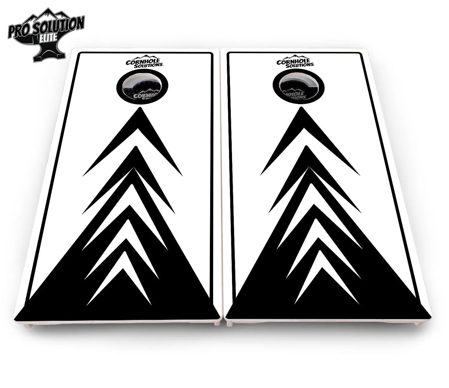 B&W Arrows Cornhole Boards - Pro Solution Elite Series by Cornhole Solutions, custom cornhole board detail photo 2