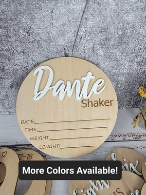 Baby Announcement Sign With Birth Stats EverLee Creations