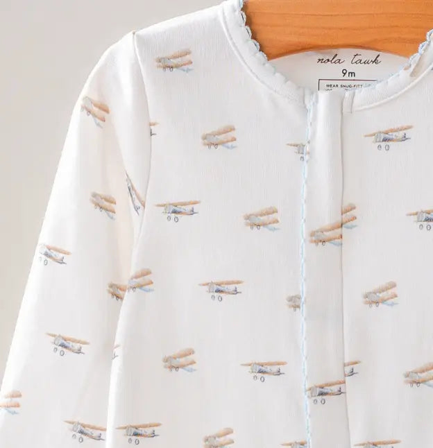 Baby Basics: Just Plane Cute Organic Cotton Baby Pajamas Nola Tawk