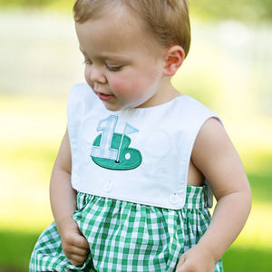 Baby Boy First Birthday Golf Outfit | Hole-In-One Reversible Golf Bubble Seven Lantern Lane