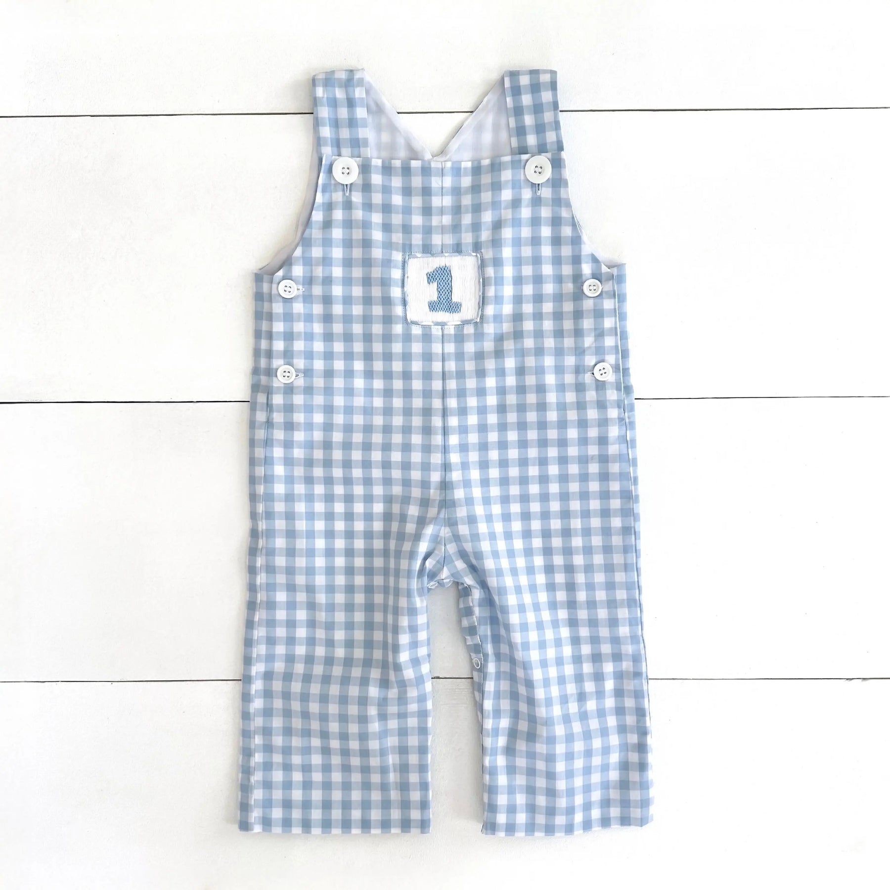 Baby Boy First Birthday Outfit | Smocked Birthday Jon Jon Seven Lantern Lane