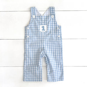 Baby Boy First Birthday Outfit | Smocked Birthday Jon Jon Seven Lantern Lane