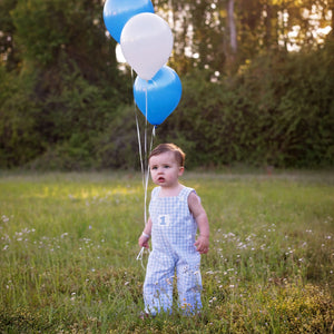 Baby Boy First Birthday Outfit | Smocked Birthday Jon Jon Seven Lantern Lane