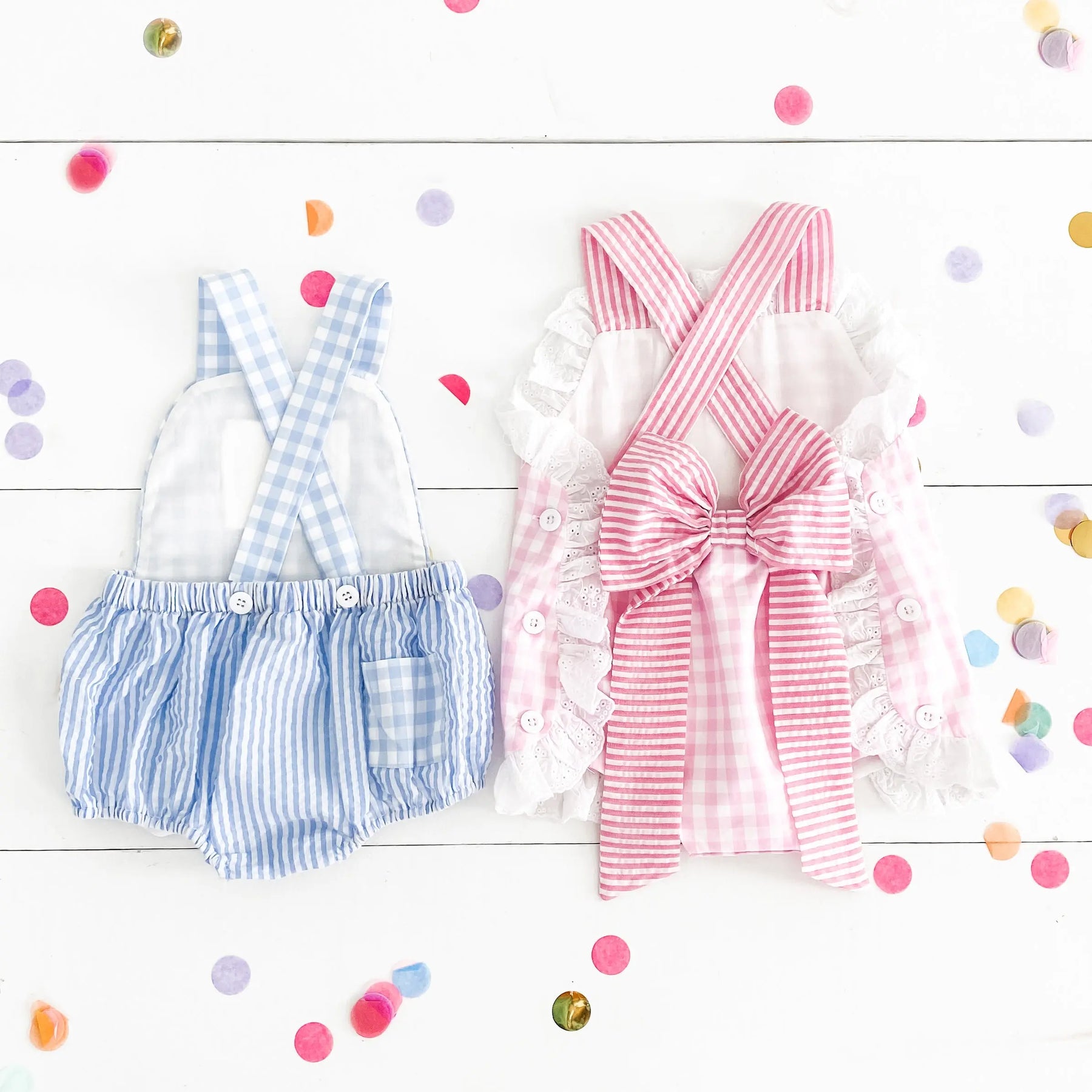 Baby Boy First Birthday Outfit – Smocked Blue Birthday Bubble Seven Lantern Lane