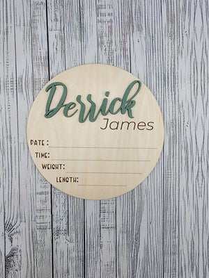 Baby Bundle: Announcement Sign With Birth Stats, Monthly Milestone Discs and  Closet Dividers EverLee Creations