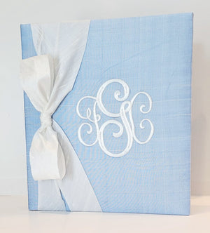 Baby Memory Book - Blue Silk (w/ SILK Bow) by AP Creations in Tuscaloosa, paper gift detail photo 5