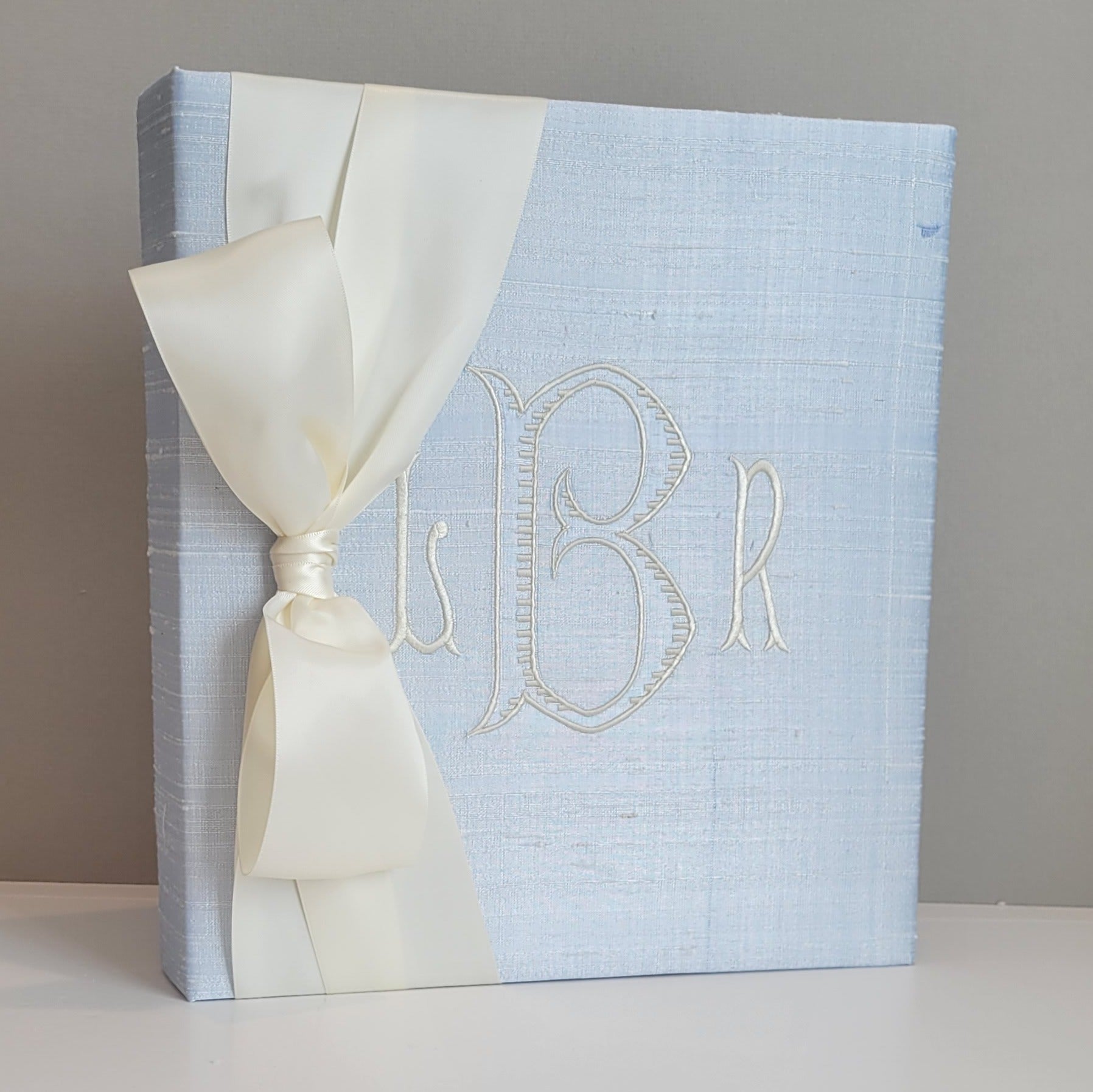 Baby Memory Book - Blue Silk (w/ SATIN Bow) by AP Creations in Tuscaloosa, paper gift detail photo 2