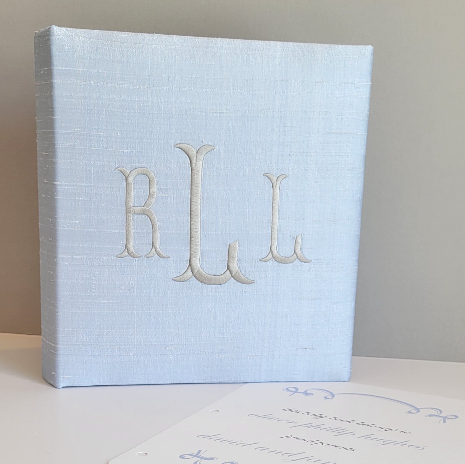 Baby Memory Book - Blue Silk (w/o Bow) by AP Creations in Tuscaloosa, paper gift detail photo 9