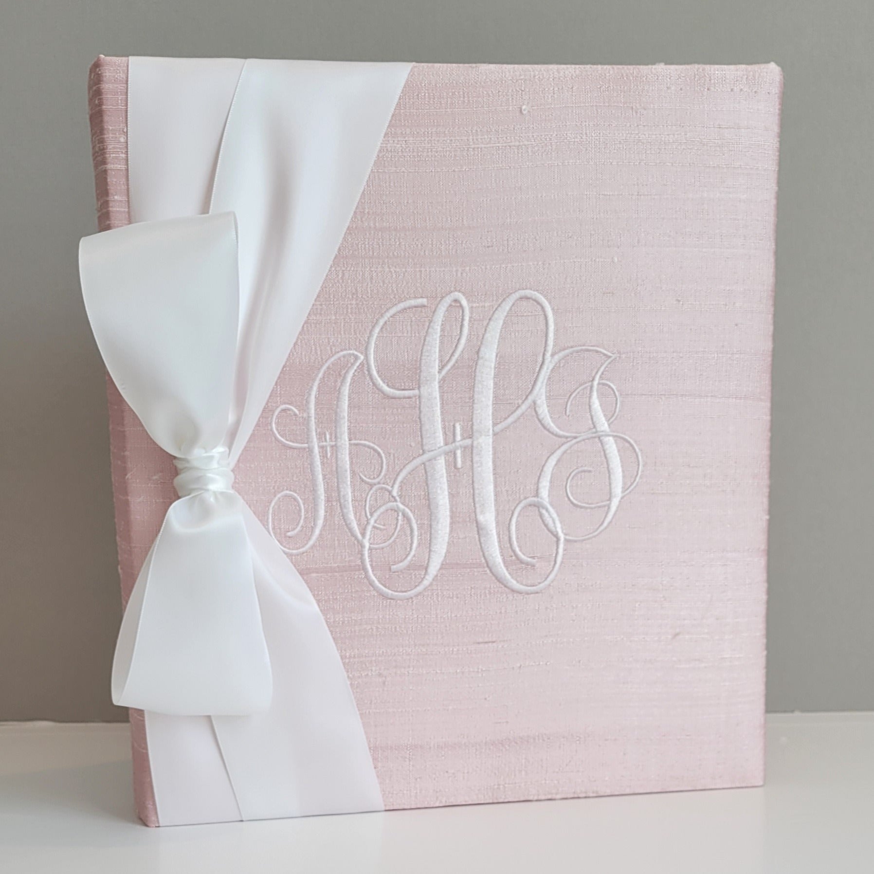 Baby Memory Book - Pink Silk (w/ SATIN Bow) by AP Creations in Tuscaloosa, paper gift main product photo
