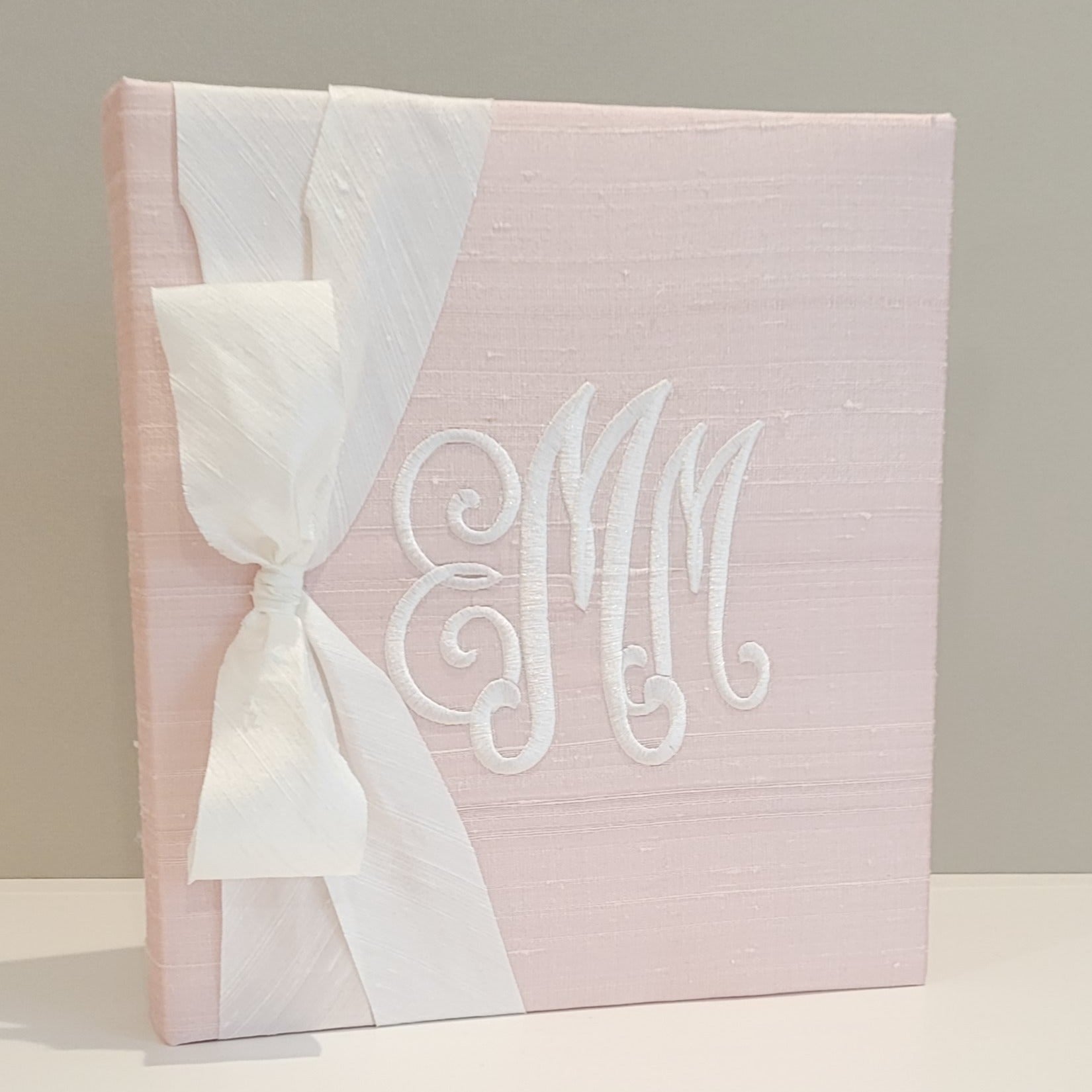 Baby Memory Book - Pink Silk (w/ SILK Bow) by AP Creations in Tuscaloosa, paper gift detail photo 2