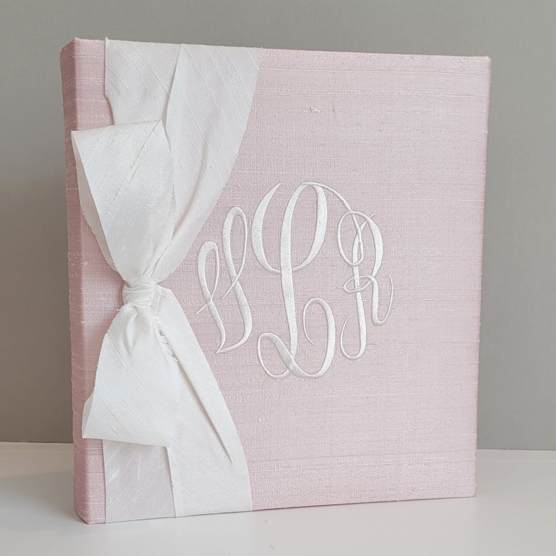 Baby Memory Book - Pink Silk (w/ SILK Bow) by AP Creations in Tuscaloosa, paper gift main product photo