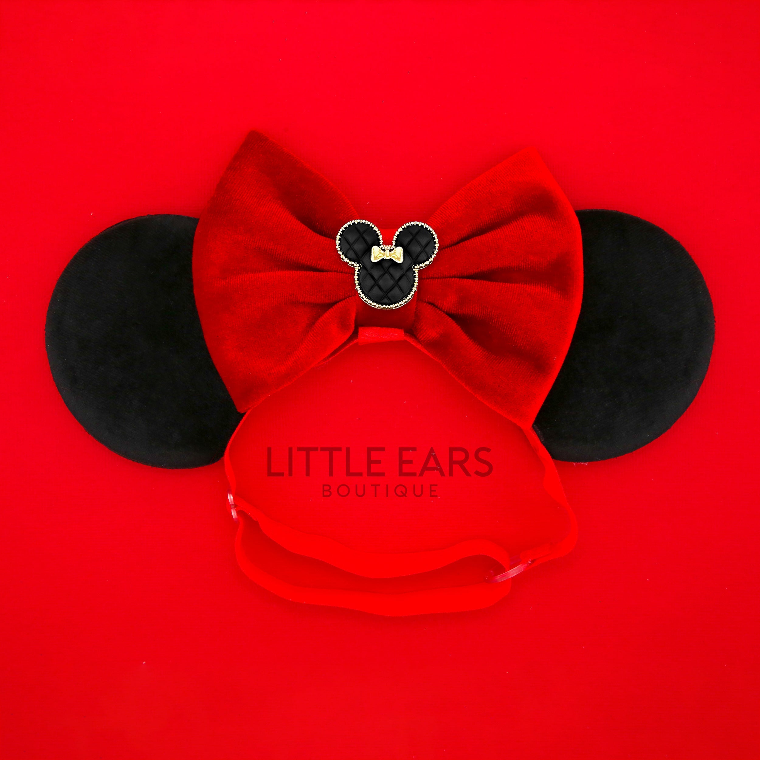 Black Darling Charm Elastic Ears by Little Ears Boutique, headbands main product photo