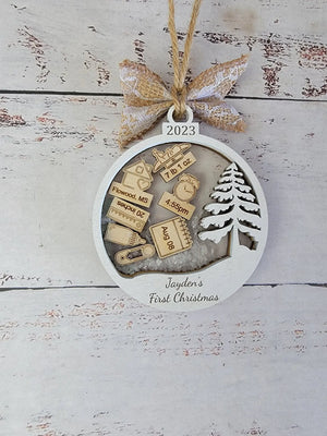 Baby's First Christmas Ornament Tree Edition EverLee Creations