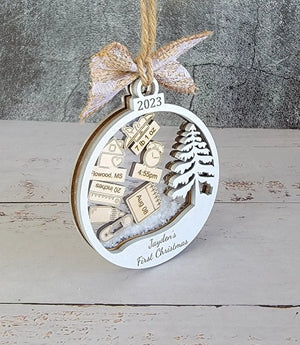 Baby's First Christmas Ornament Tree Edition EverLee Creations