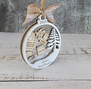 Baby's First Christmas Ornament Tree Edition EverLee Creations