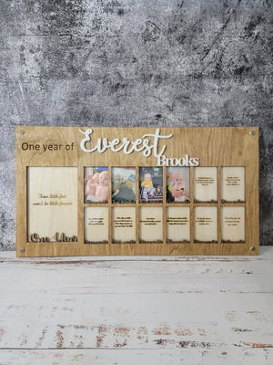 Baby's First Year Personalized Picture Frame EverLee Creations