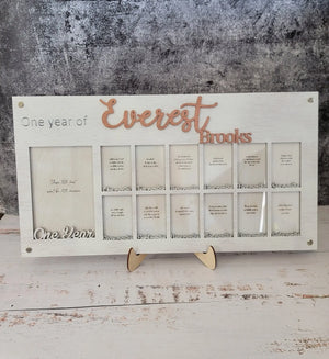 Baby's First Year Personalized Picture Frame EverLee Creations