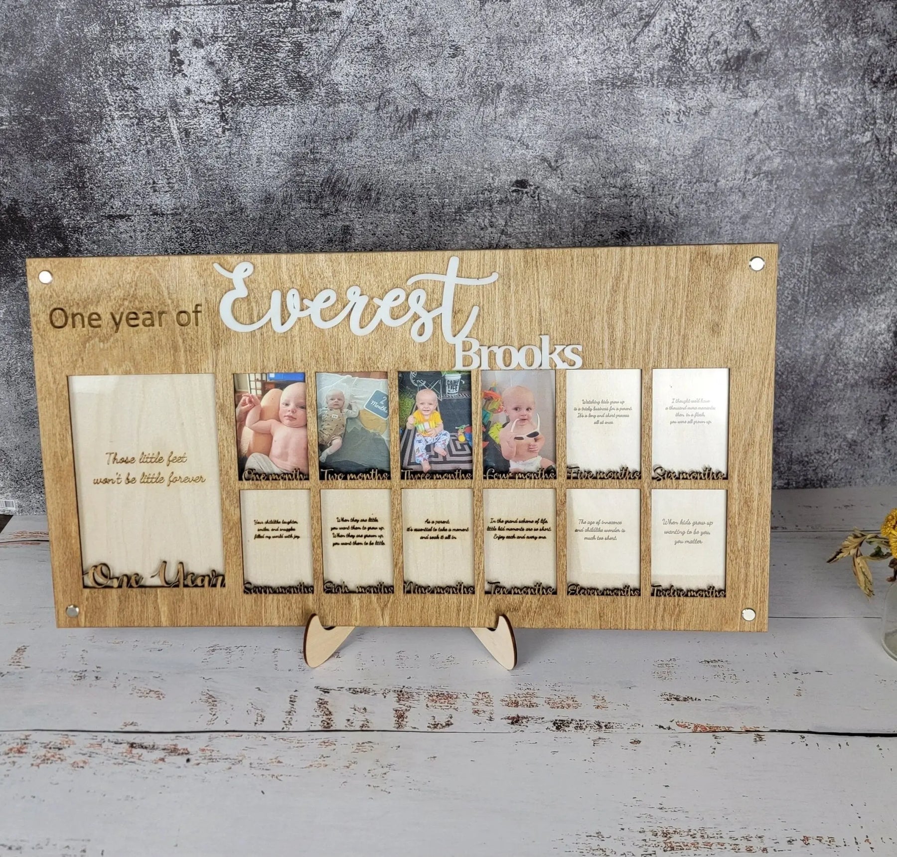 Baby's First Year Personalized Picture Frame EverLee Creations