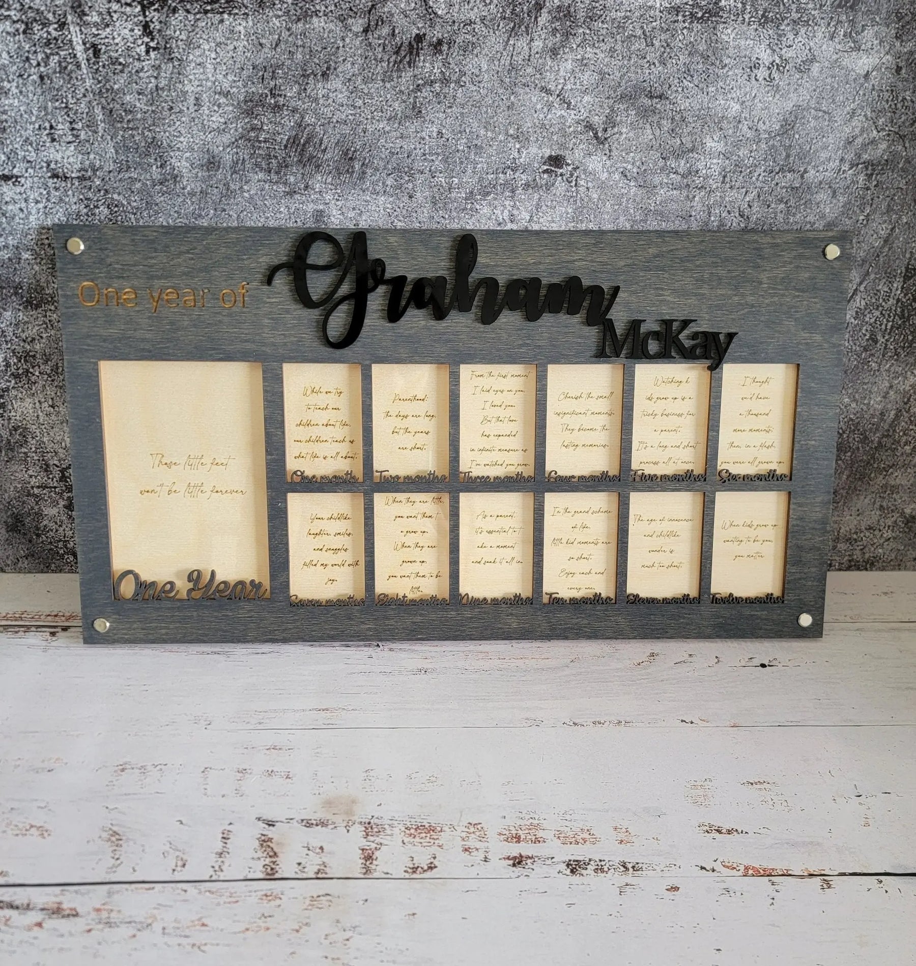 Baby's First Year Personalized Picture Frame EverLee Creations
