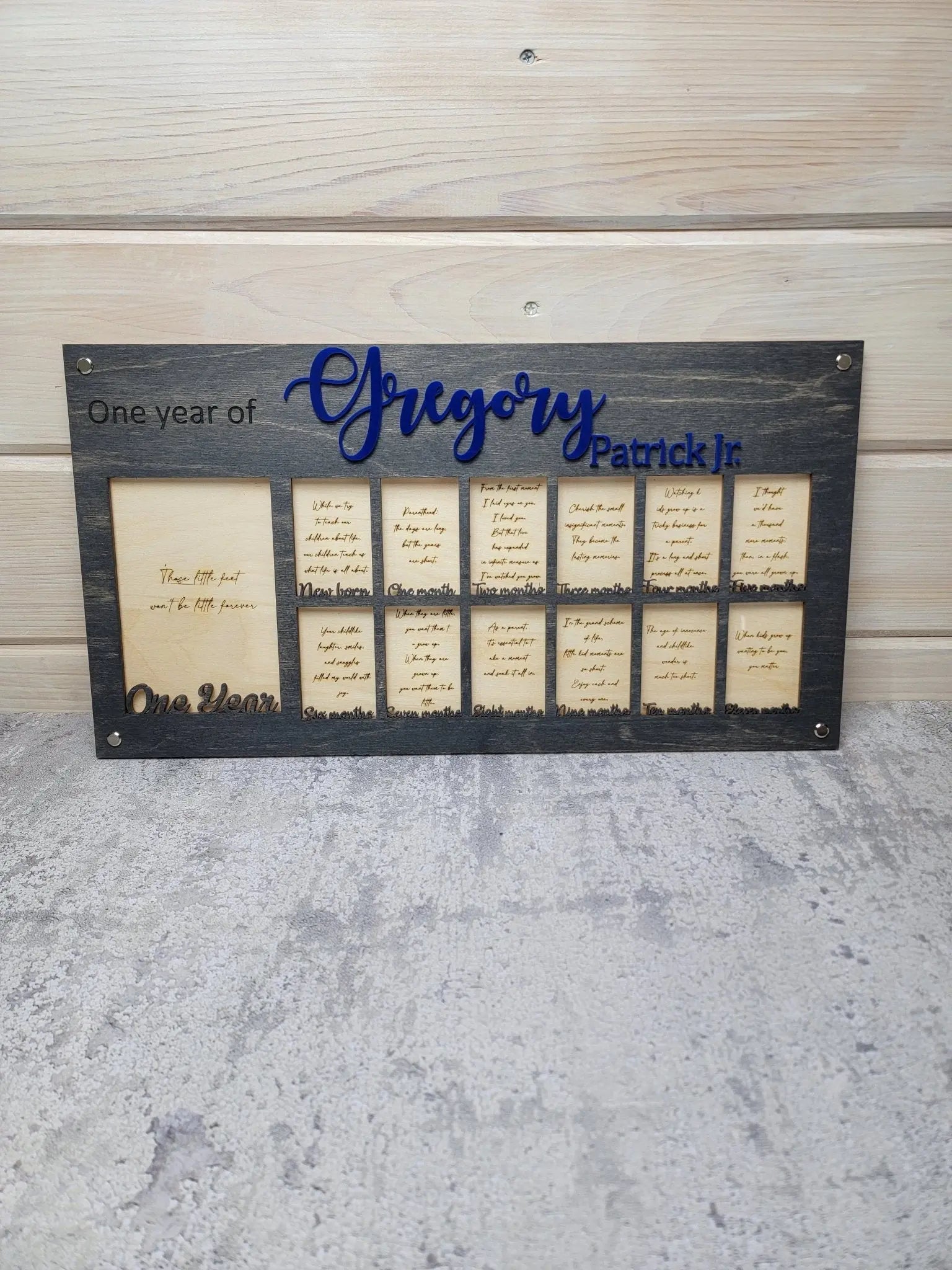 Baby's First Year Personalized Picture Frame EverLee Creations