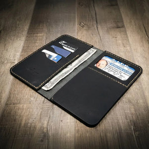 Badge Long Wallet exterior craftsmanship by Bull Sheath Leather