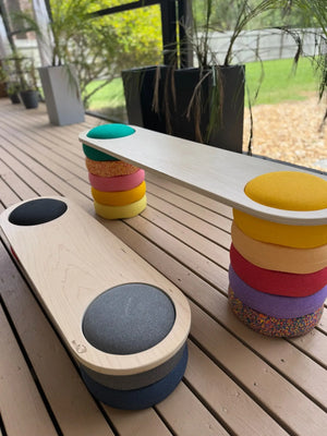 Balance Board - Stepping Stone Bridge & Play Surface for Stapelstein® by Maple Play, activity toys detail photo 9