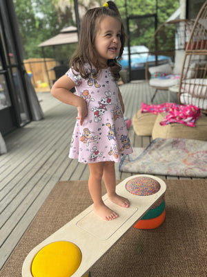 Balance Board - Stepping Stone Bridge & Play Surface for Stapelstein® by Maple Play, activity toys detail photo 11