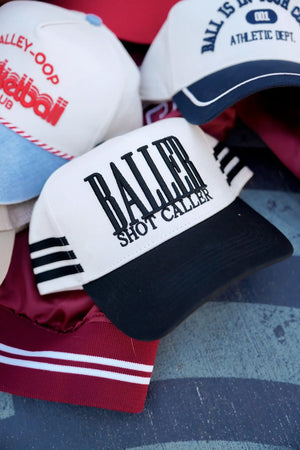 Baller - Black Vintage Trucker Hat KenzKustomz