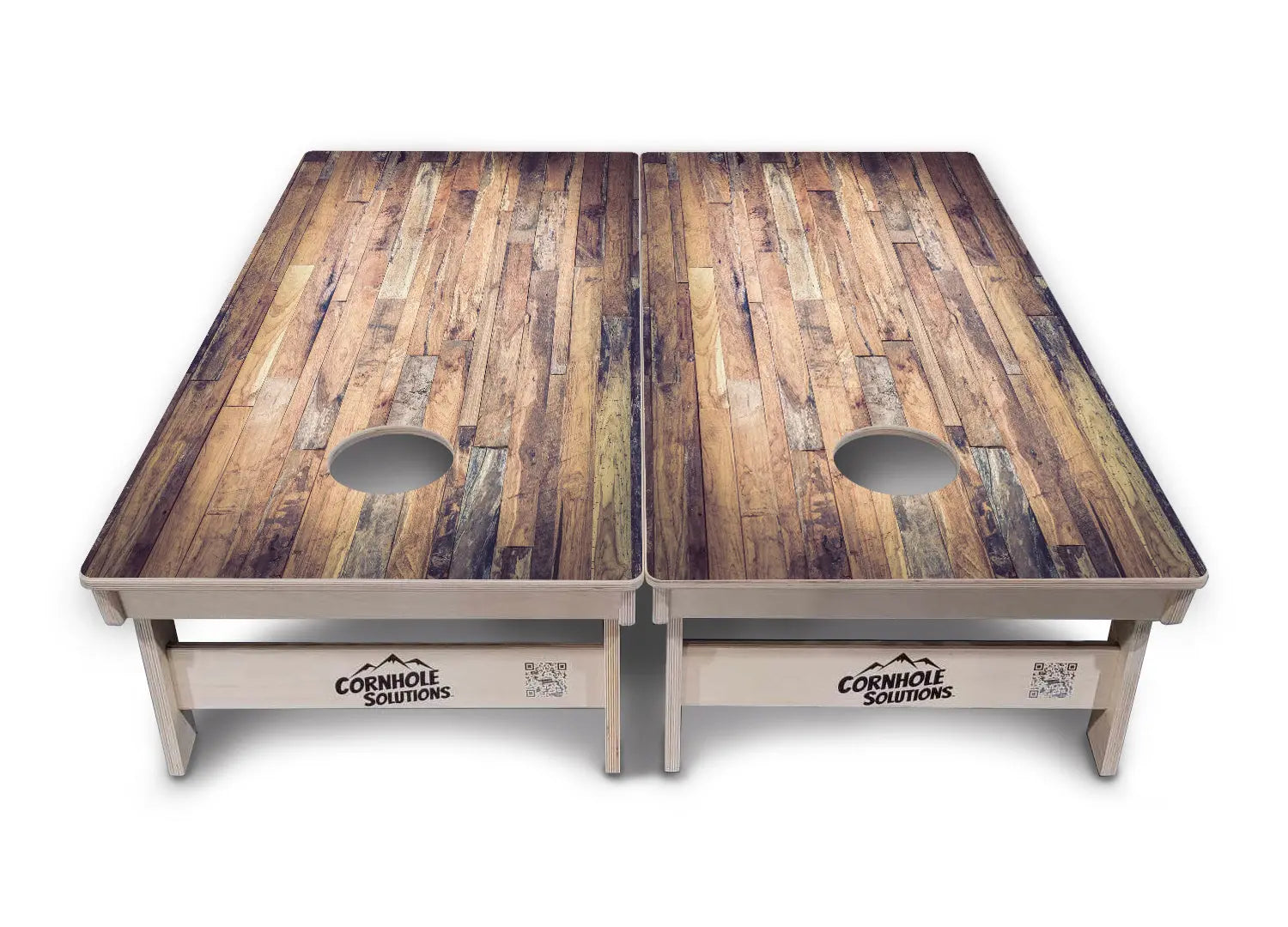 Barnwood Plank Cornhole Boards - Professional Tournament Series by Cornhole Solutions, custom cornhole board detail photo 2
