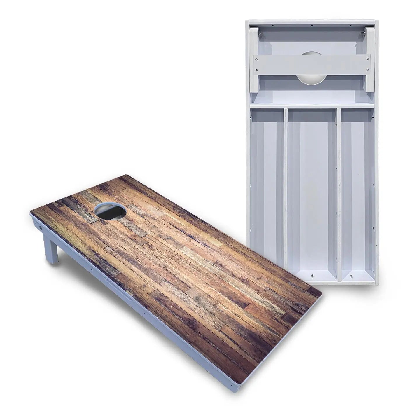 Barnwood Planks Cornhole Boards - All Weather Series by Cornhole Solutions, custom cornhole board main product photo