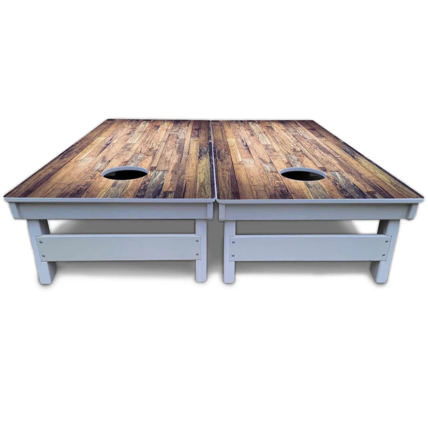 Barnwood Planks Cornhole Boards - All Weather Series by Cornhole Solutions, custom cornhole board detail photo 5
