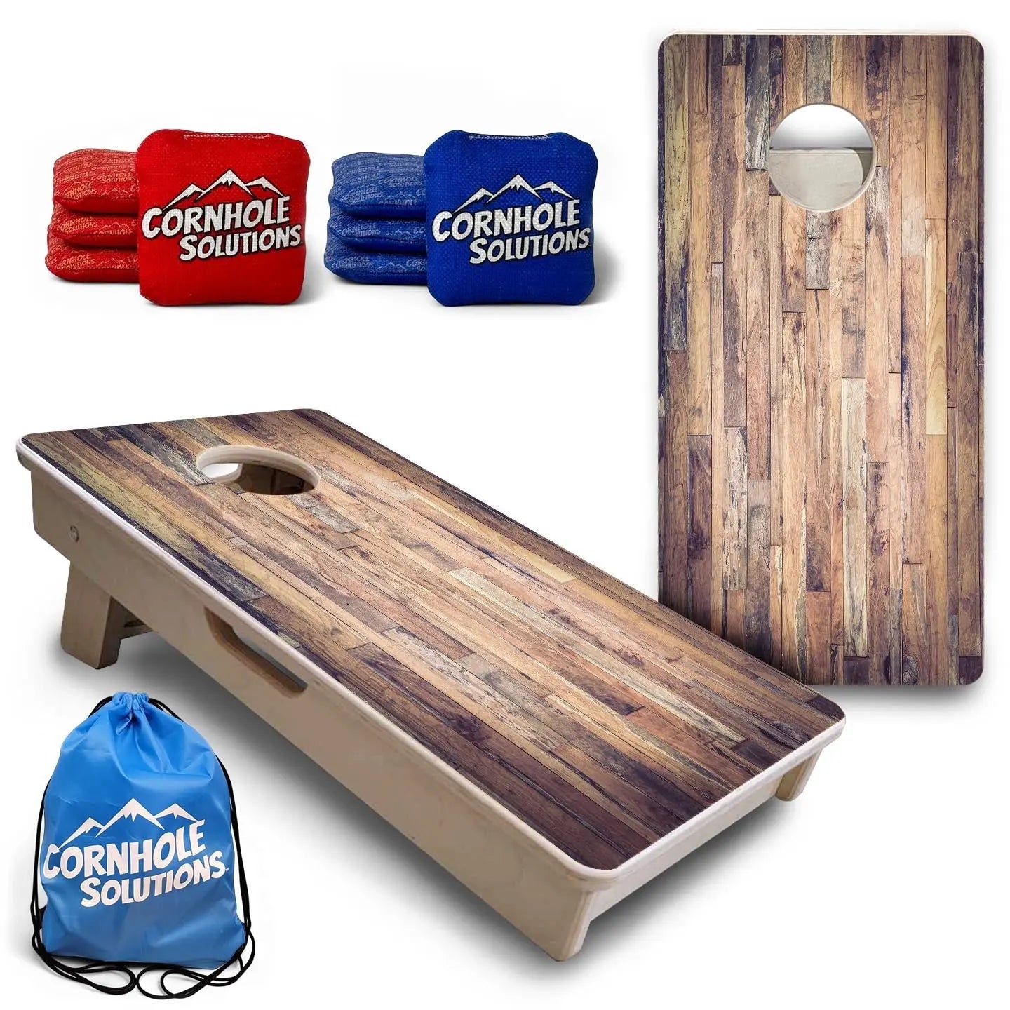 Barnwood Planks - Mini or Vacation Sized Cornhole Boards by Cornhole Solutions, custom cornhole board main product photo
