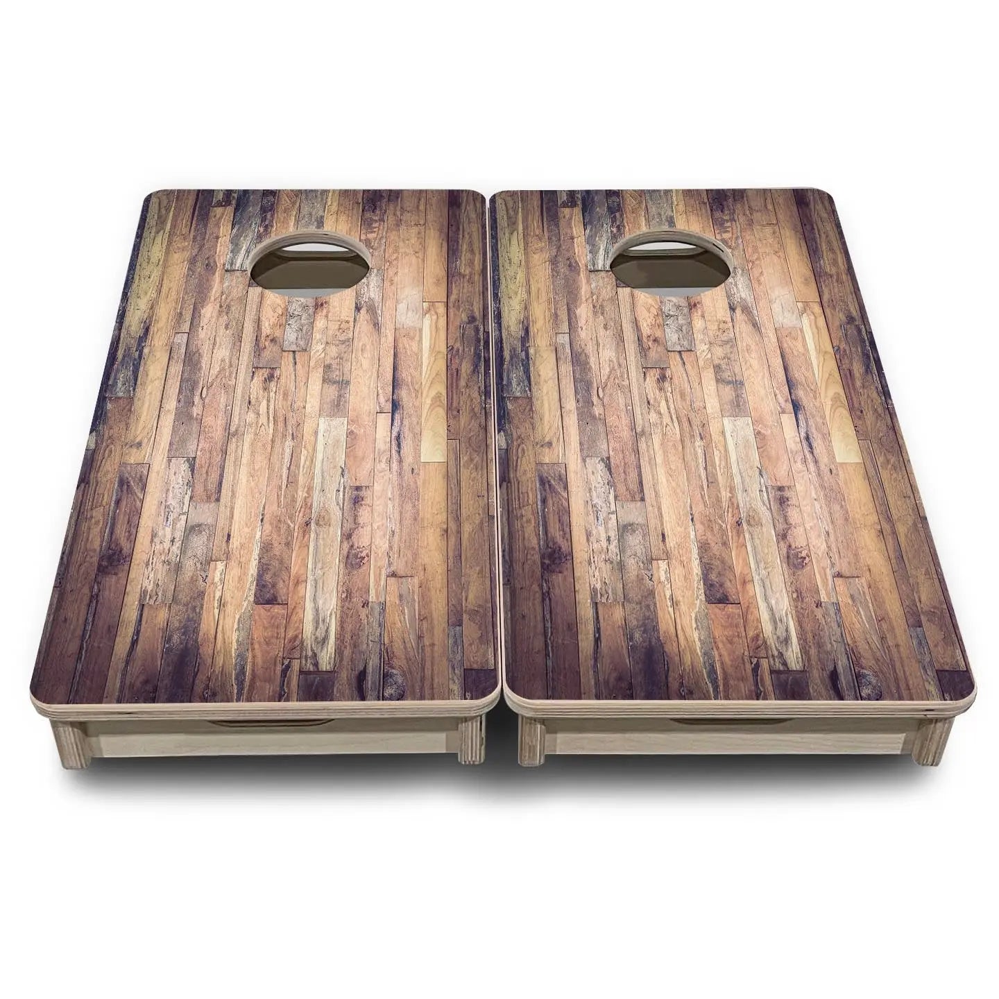 Barnwood Planks - Mini or Vacation Sized Cornhole Boards by Cornhole Solutions, custom cornhole board detail photo 2