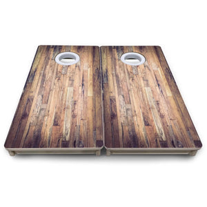 Barnwood Planks - Mini or Vacation Sized Cornhole Boards by Cornhole Solutions, custom cornhole board detail photo 4