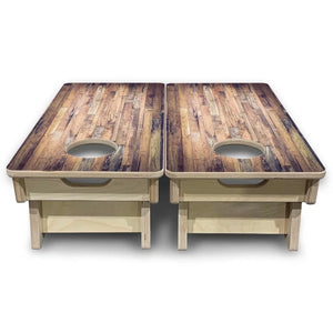 Barnwood Planks - Mini or Vacation Sized Cornhole Boards by Cornhole Solutions, custom cornhole board detail photo 6