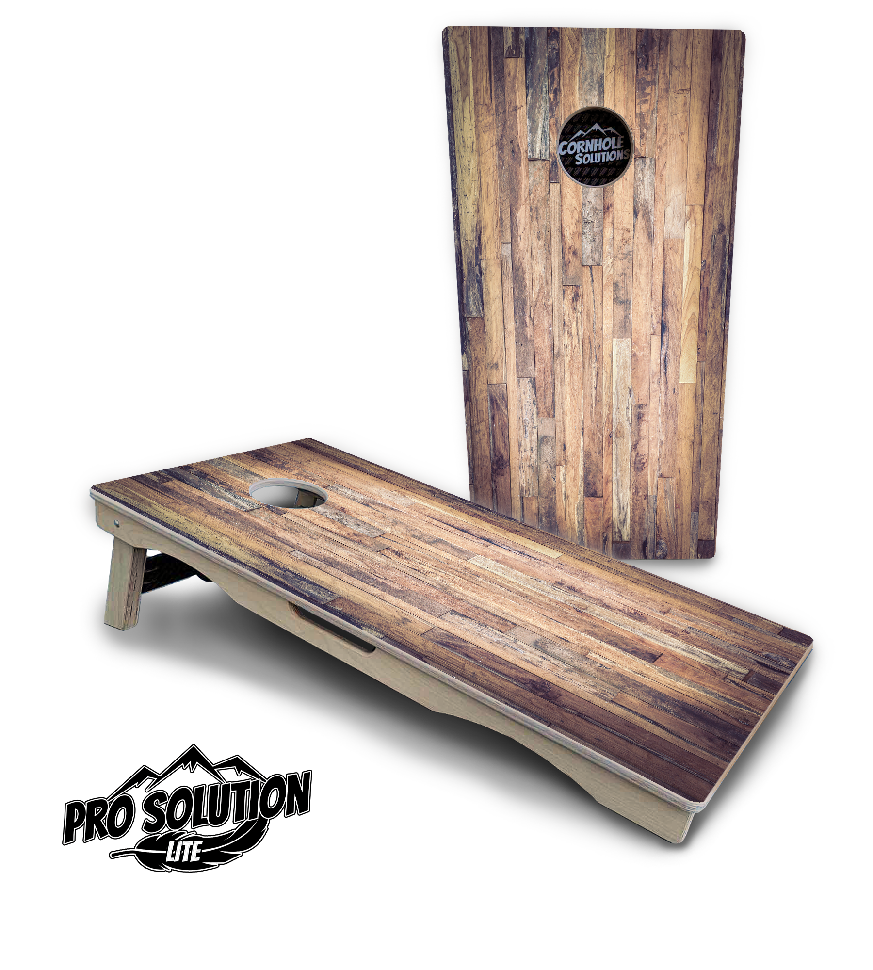 Barnwood Planks Cornhole Boards - Pro Solution Lite Series Cornhole Solutions