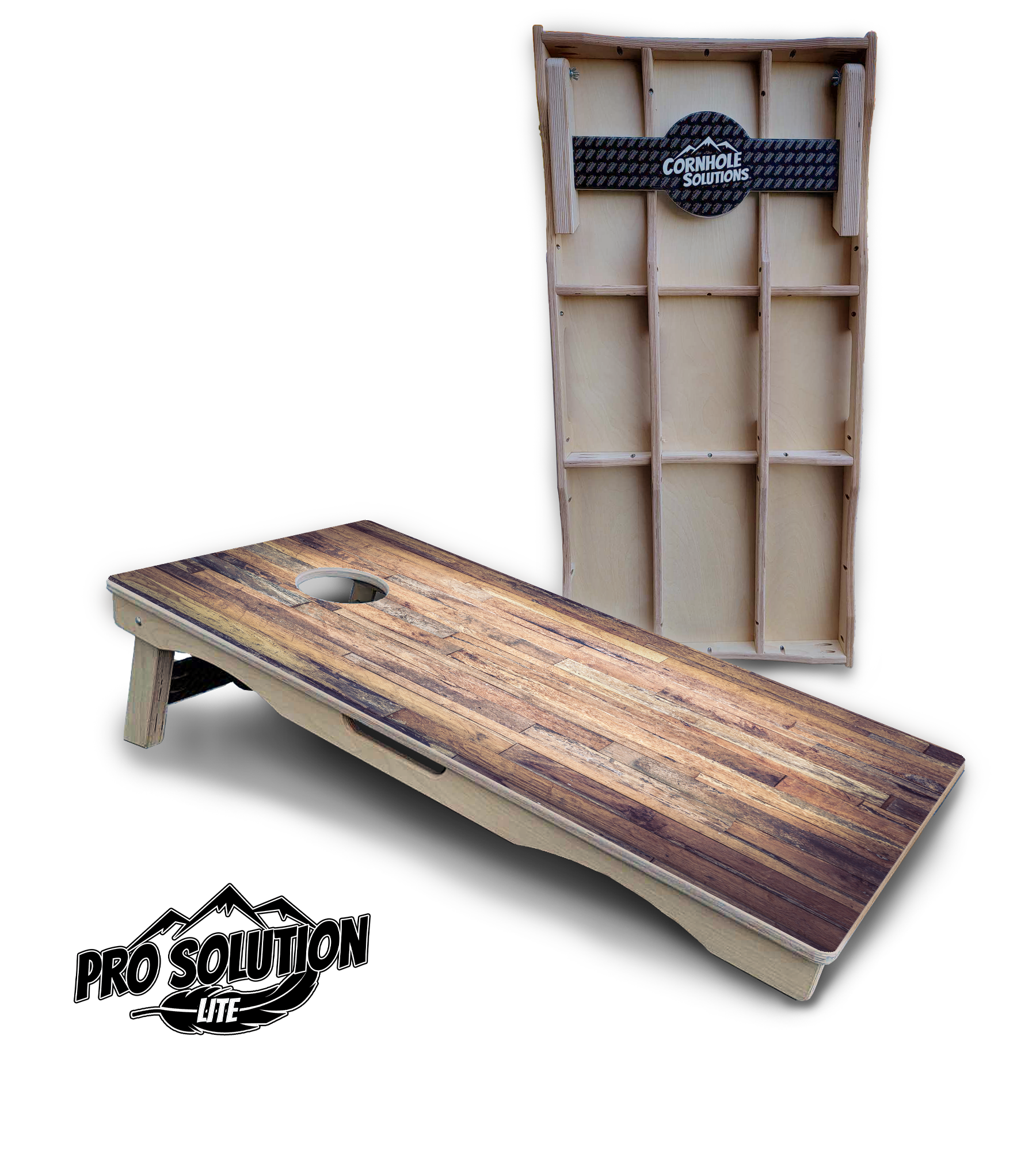 Barnwood Planks Cornhole Boards - Pro Solution Lite Series Cornhole Solutions