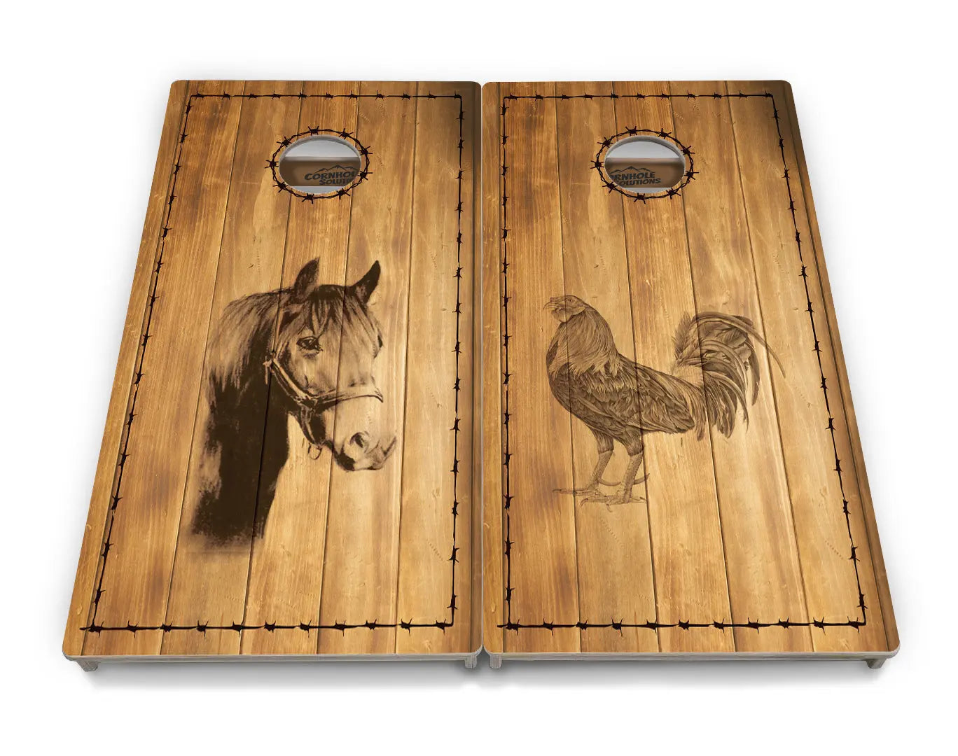 Barnyard Cornhole Boards - Professional Tournament Series by Cornhole Solutions, custom cornhole board detail photo 2