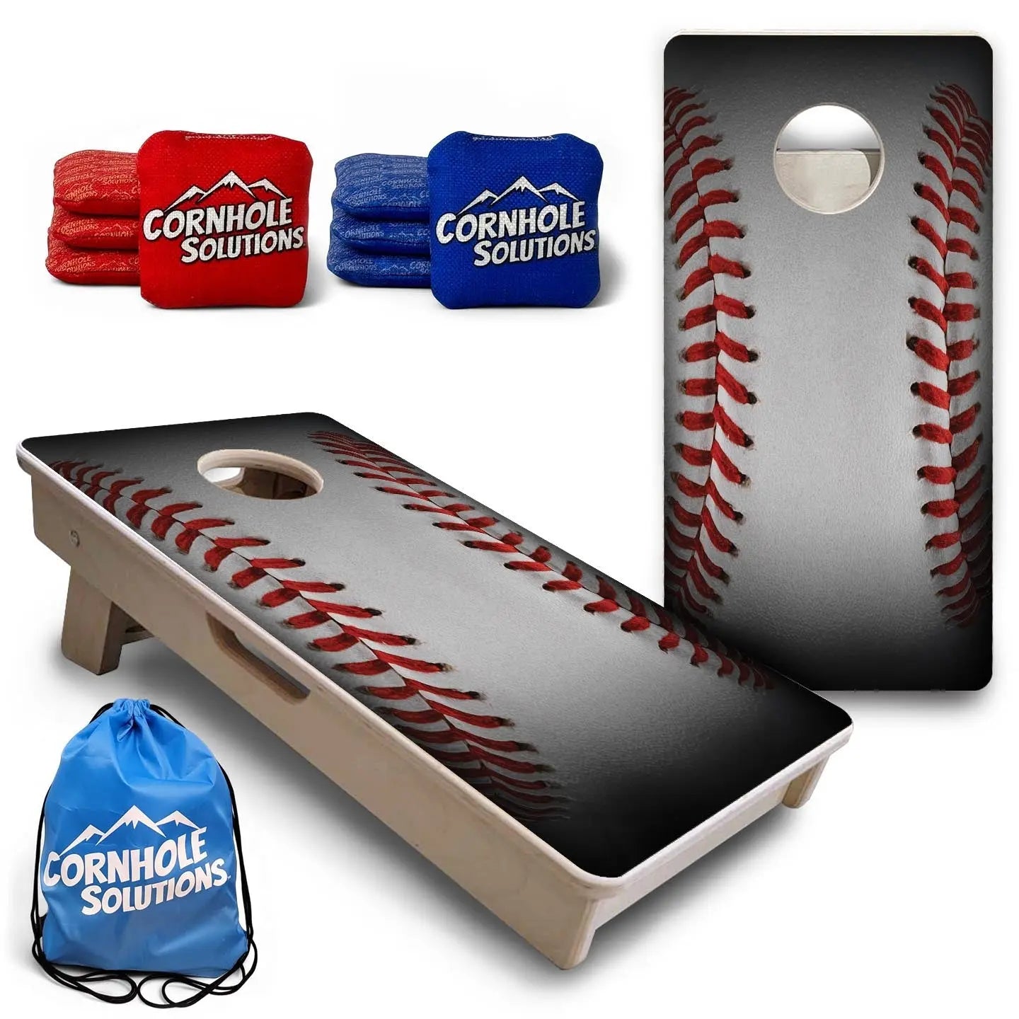 Baseball - Mini or Vacation Size Cornhole Boards by Cornhole Solutions, custom cornhole board main product photo